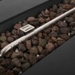 Noble House Camak Wood Resin Outdoor 55" Rectangular Fire Pit - 40,000 BTU, Brown