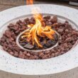 COSIEST Outdoor 28-inch Round Propane Fire Pit Table, 40,000 BTU Concrete Fire Pit