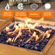 Sophia & William 50,000 BTU 46" Outdoor Rectangular Gas Fire Pit Table