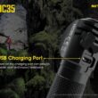 Combo: Nitecore HC35 Rechargeable LED Headlamp - 4 x CREE XP-G3 S3 w/Extra 2140 Battery and UI1 USB Charger +Free Eco-Sensa USB Cord