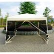 Outsunny 10' x 10' Pop-Up Canopy Shelter Party Tent with Mesh Walls - American Flag Outsunny 10' x 10' Pop-Up Canopy Shelter Party Tent with Mesh Walls - American Flag