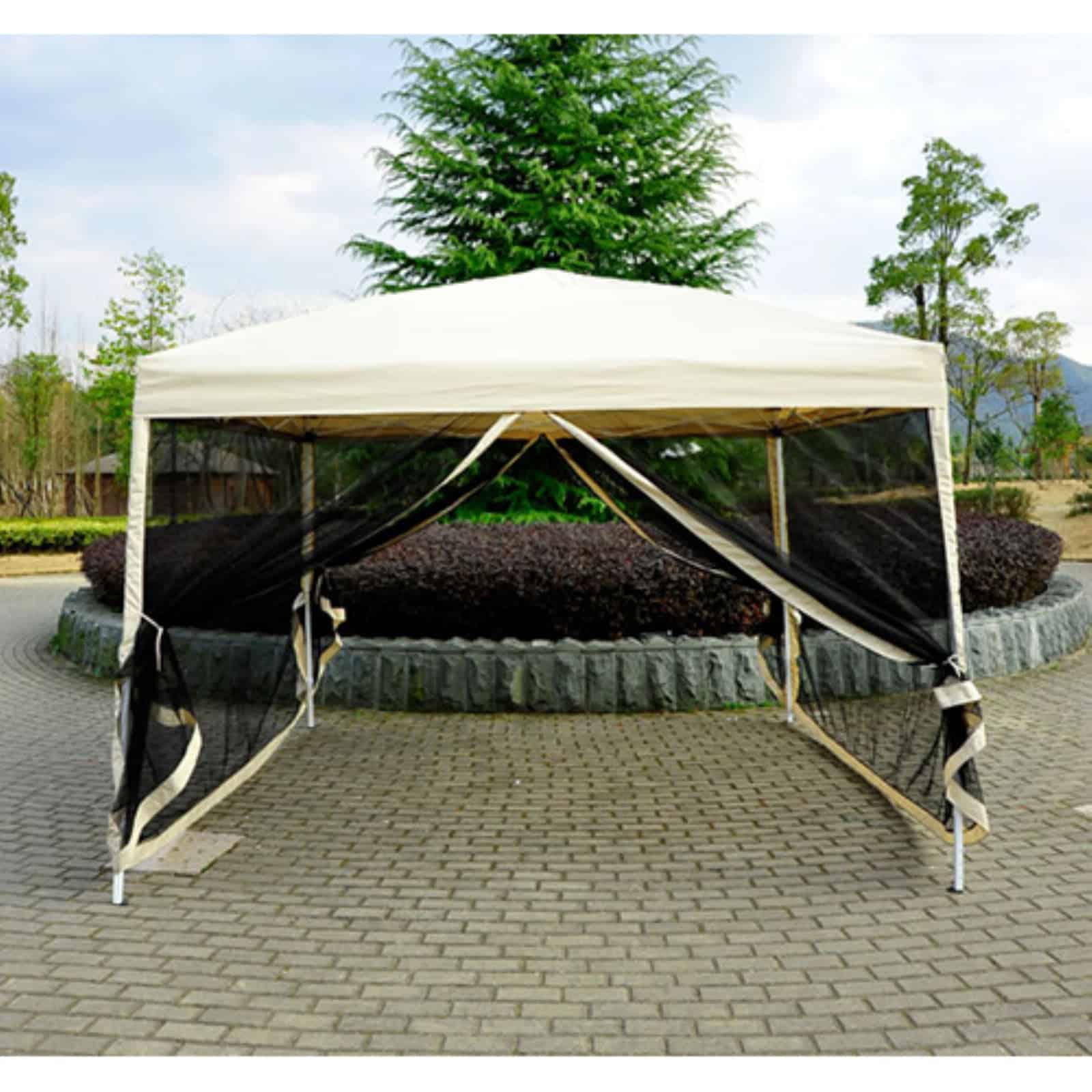 Outsunny 10' x 10' Pop-Up Canopy Shelter Party Tent with Mesh Walls - American Flag Outsunny 10' x 10' Pop-Up Canopy Shelter Party Tent with Mesh Walls - American Flag - Image 6