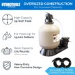 International Leisure Products 71915SL 19 in. Swimline Sand Filter Combo for Above Ground Pools, Gray