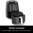 Ninja AF101 Air Fryer that Crisps, Roasts, Reheats, & Dehydrates, for Quick, Easy Meals, 4 Quart Capacity, & High Gloss Finish, Black/Grey Ninja AF101 Air Fryer that Crisps, Roasts, Reheats, & Dehydrates, for Quick, Easy Meals, 4 Quart Capacity, & High Gloss Finish, Black/Grey