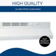 Broan-NuTone 413001 Non-Ducted Ductless Range Hood with Lights Exhaust Fan for Under Cabinet, 30-Inch, White Broan-NuTone 413001 Non-Ducted Ductless Range Hood with Lights Exhaust Fan for Under Cabinet, 30-Inch, White