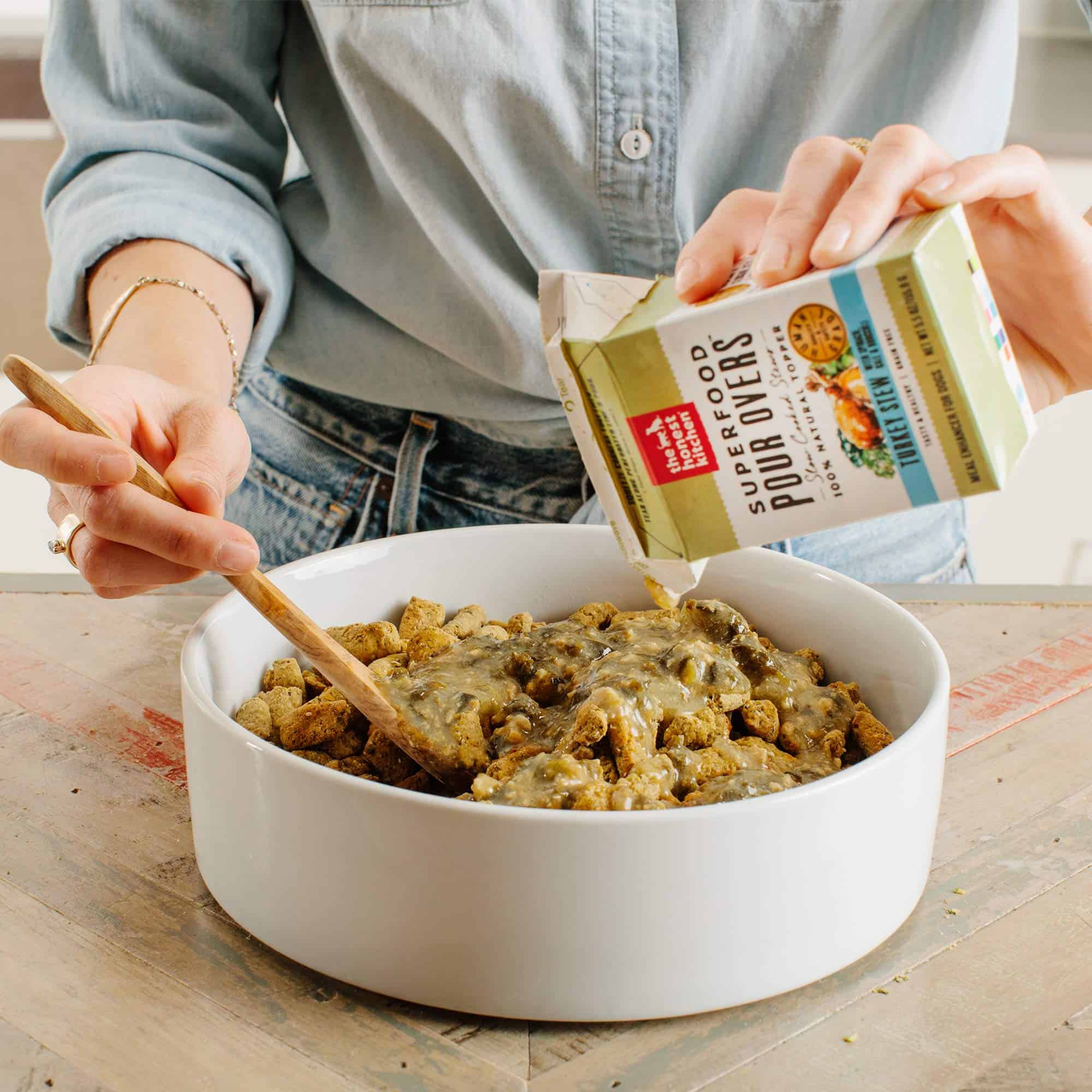 The Honest Kitchen Superfood POUR OVERS Turkey Stew with Veggies Wet Dog Food Topper The Honest Kitchen Superfood POUR OVERS Turkey Stew with Veggies Wet Dog Food Topper - Image 2