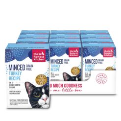 The Honest Kitchen Grain-Free Minced Turkey in Bone Broth Gravy Wet Cat Food, 5.5-oz, case of 12