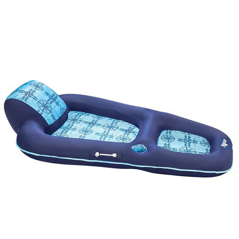 Aqua Leisure Luxury Water Lounge Pool Float With Headrest, Blue (2 Pack ...