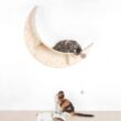 AndMakers MZ-Luna MYZOO Medium Luna Crescent Moon Shape Wall Mounted Wood Cat Bed AndMakers MZ-Luna MYZOO Medium Luna Crescent Moon Shape Wall Mounted Wood Cat Bed