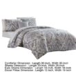 Benjara Lance 8- Piece White and Gray Damask Print Microfiber Queen Bed Comforter Set Benjara Lance 8- Piece White and Gray Damask Print Microfiber Queen Bed Comforter Set