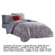 Benjara Tyler 8- Piece Gray Floral Print Microfiber Queen Bed Comforter Set Benjara Tyler 8- Piece Gray Floral Print Microfiber Queen Bed Comforter Set
