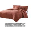 Benjara Alice 5-Piece Red Stitched Microfiber Queen Comforter Set