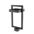 Filament Design Luttrel 1-Light 21.62 inch Black Aluminum Hardwired Outdoor Post Light with Square Standard Fitter with Integrated LED