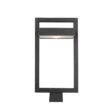 Filament Design Luttrel 1-Light 21.62 inch Black Aluminum Hardwired Outdoor Post Light with Square Standard Fitter with Integrated LED