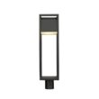 Filament Design Barwick 1-Light 27 inch Black Aluminum Hardwired Outdoor Post Light with Round Standard Fitter with Integrated LED