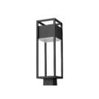 Filament Design Barwick 1-Light 19.75 inch Black Aluminum Hardwired Outdoor Post Light with Square Standard Fitter with Integrated LED
