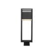 Filament Design Barwick 1-Light 19.75 inch Black Aluminum Hardwired Outdoor Post Light with Square Standard Fitter with Integrated LED