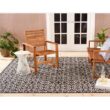 Nicole Miller Patio Country Danica Black/Gray 9 ft. x 12 ft. Geometric Indoor/Outdoor Area Rug