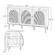 JAYDEN CREATION Mercury 56 in. Wide Black Sideboard with 3-Doors JAYDEN CREATION Mercury 56 in. Wide Black Sideboard with 3-Doors