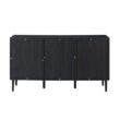 JAYDEN CREATION Mercury 56 in. Wide Black Sideboard with 3-Doors JAYDEN CREATION Mercury 56 in. Wide Black Sideboard with 3-Doors