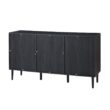 JAYDEN CREATION Mercury 56 in. Wide Black Sideboard with 3-Doors JAYDEN CREATION Mercury 56 in. Wide Black Sideboard with 3-Doors