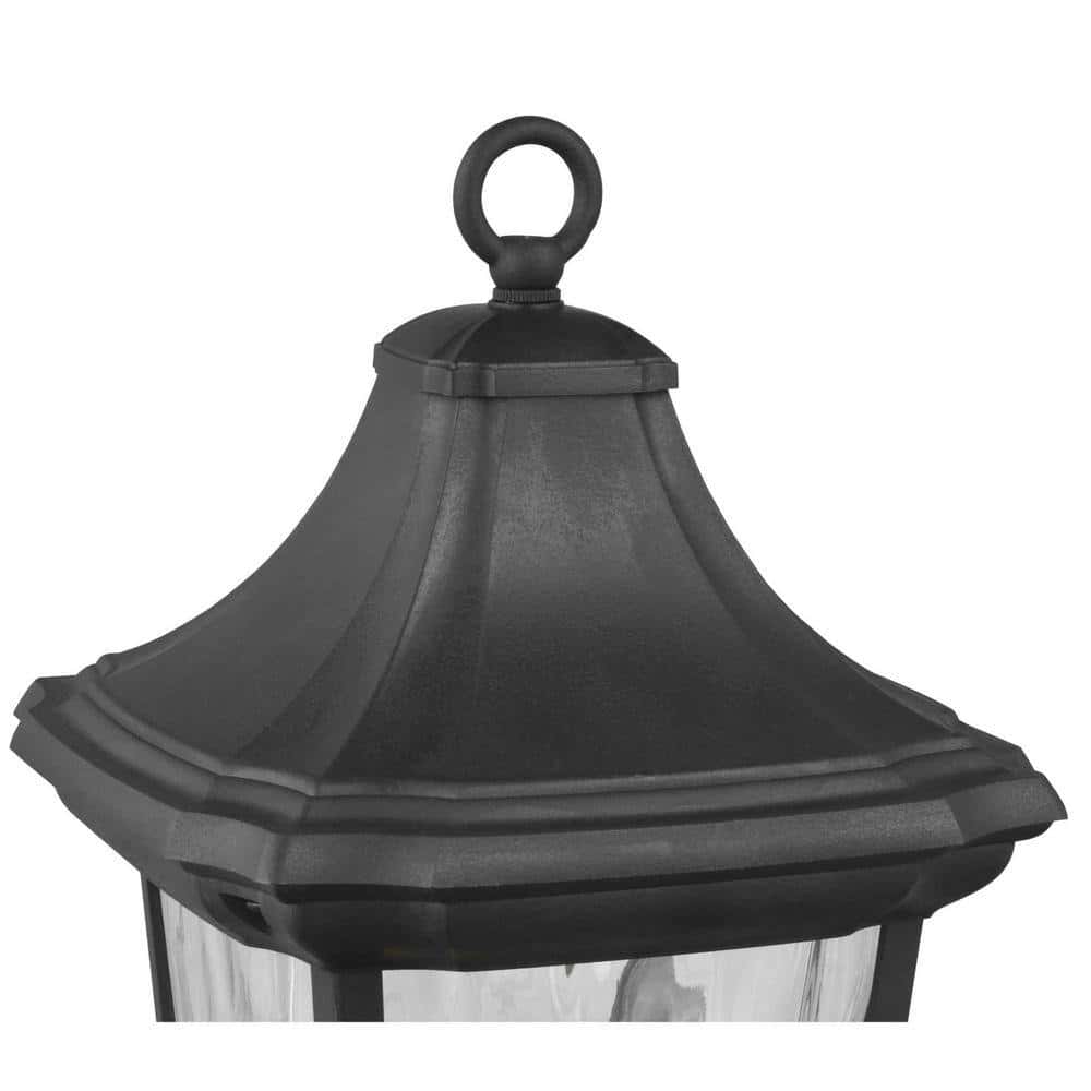 Progress Lighting Marquette Collection 1-Light Textured Black Clear Water Glass New Traditional Outdoor Post Lantern Light Progress Lighting Marquette Collection 1-Light Textured Black Clear Water Glass New Traditional Outdoor Post Lantern Light - Image 2