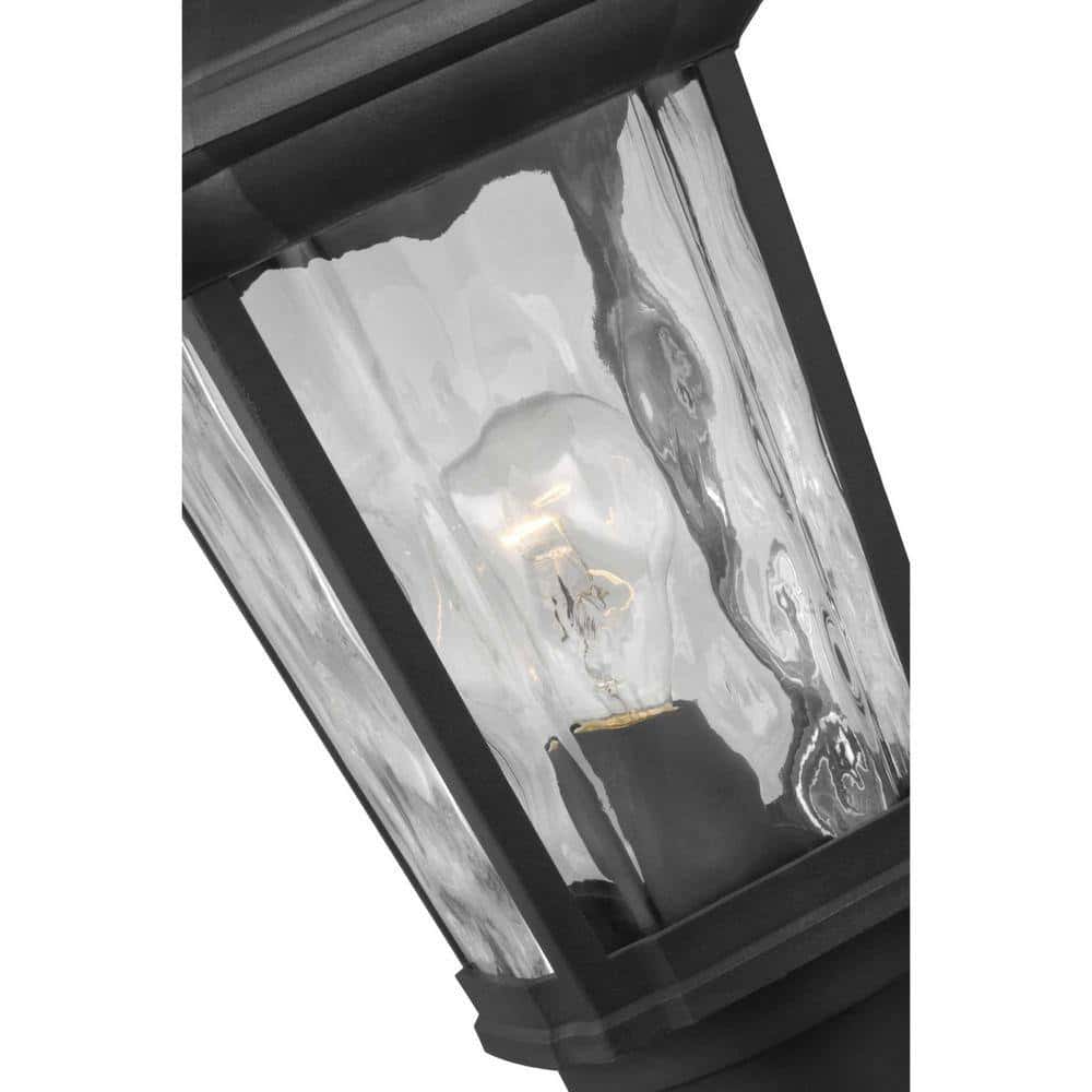 Progress Lighting Marquette Collection 1-Light Textured Black Clear Water Glass New Traditional Outdoor Post Lantern Light Progress Lighting Marquette Collection 1-Light Textured Black Clear Water Glass New Traditional Outdoor Post Lantern Light - Image 7