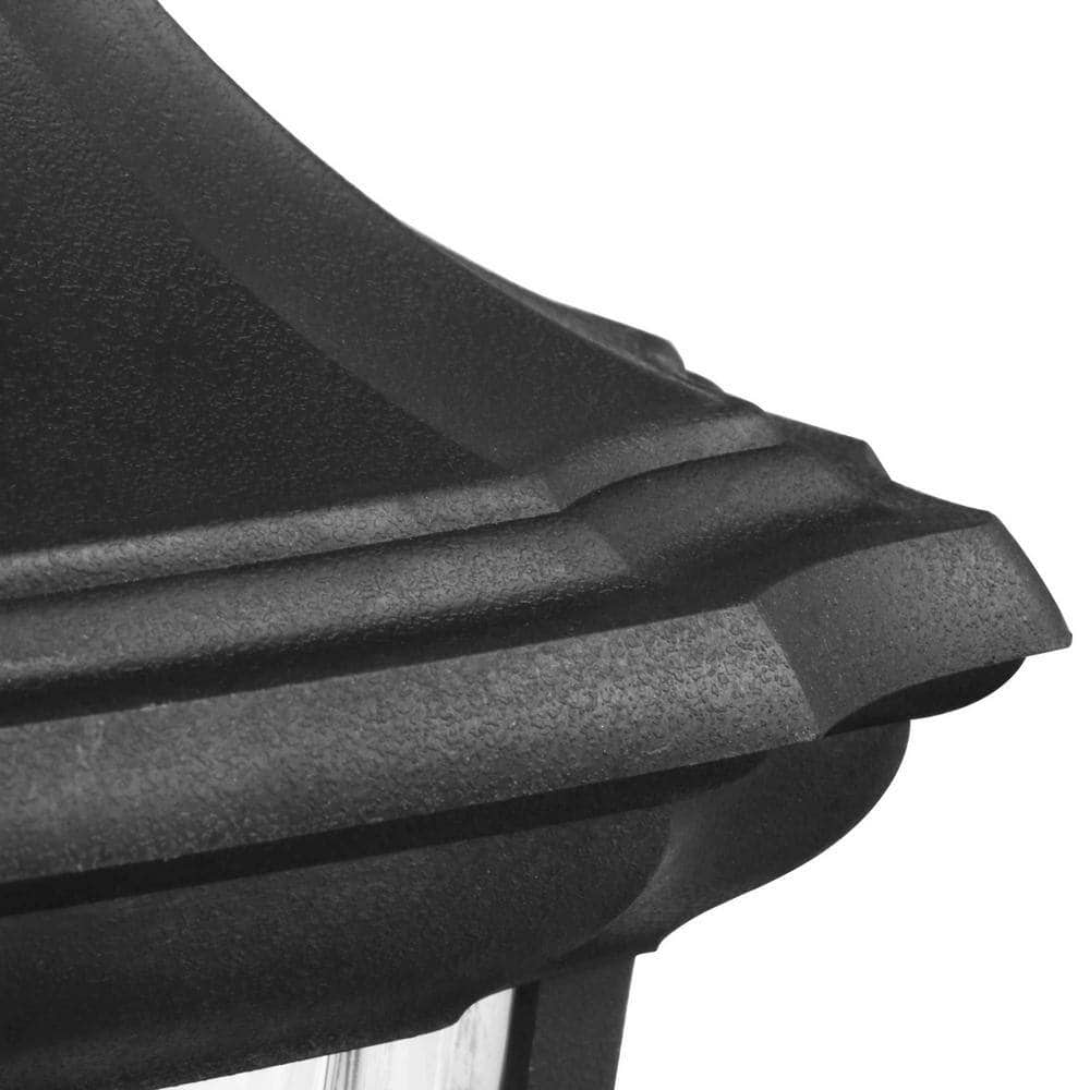 Progress Lighting Marquette Collection 1-Light Textured Black Clear Water Glass New Traditional Outdoor Post Lantern Light Progress Lighting Marquette Collection 1-Light Textured Black Clear Water Glass New Traditional Outdoor Post Lantern Light - Image 6