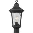 Progress Lighting Marquette Collection 1-Light Textured Black Clear Water Glass New Traditional Outdoor Post Lantern Light Progress Lighting Marquette Collection 1-Light Textured Black Clear Water Glass New Traditional Outdoor Post Lantern Light