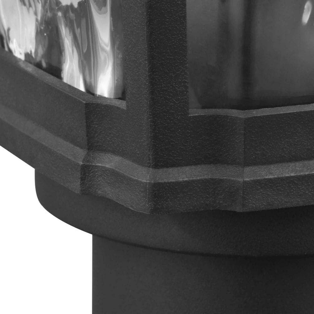 Progress Lighting Marquette Collection 1-Light Textured Black Clear Water Glass New Traditional Outdoor Post Lantern Light Progress Lighting Marquette Collection 1-Light Textured Black Clear Water Glass New Traditional Outdoor Post Lantern Light - Image 5