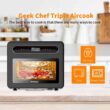Boyel Living 26 qt. Black Stainless Steel Air Fryer Toaster Oven with 6 Accessories and Extra Large Capacity