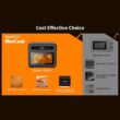 Boyel Living 26 qt. Black Stainless Steel Air Fryer Toaster Oven with 6 Accessories and Extra Large Capacity