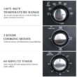 HwoamneT 1200-Watt 4-Slice Black Stainless Steel Toaster Oven Countertop Oven with Built-In Timer