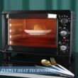 HwoamneT 1200-Watt 4-Slice Black Stainless Steel Toaster Oven Countertop Oven with Built-In Timer
