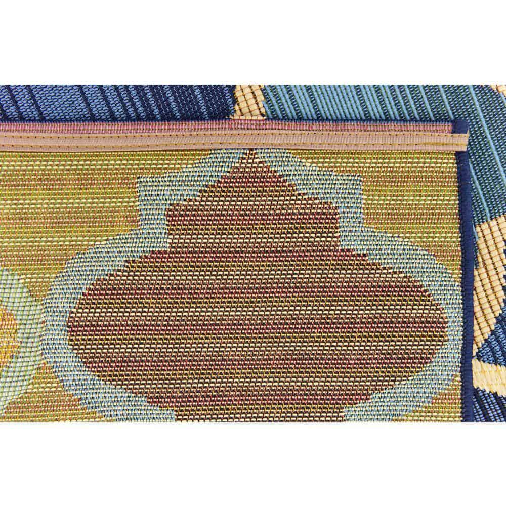 Unique Loom Outdoor Eden Trellis Blue 10' 0 x 12' 0 Area Rug Unique Loom Outdoor Eden Trellis Blue 10' 0 x 12' 0 Area Rug - Image 4