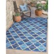 Unique Loom Outdoor Eden Trellis Blue 10' 0 x 12' 0 Area Rug Unique Loom Outdoor Eden Trellis Blue 10' 0 x 12' 0 Area Rug