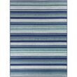 StyleWell  Blue/White 9 ft. x 12 ft. Striped Indoor/Outdoor Area Rug