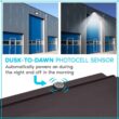LUXRITE LR40530-2PK 600- Watt Equivalent Integrated LED Brown Dusk to Dawn Wall Pack Light with Photocell Sensor 3 Color Selectable 2 Pack