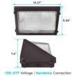 LUXRITE LR40530-2PK 600- Watt Equivalent Integrated LED Brown Dusk to Dawn Wall Pack Light with Photocell Sensor 3 Color Selectable 2 Pack
