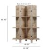 Tunearary Outdoor Sycamore Wood Foldable Screen with Shelves, 4 Panels Tunearary Outdoor Sycamore Wood Foldable Screen with Shelves, 4 Panels