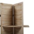 Tunearary Outdoor Sycamore Wood Foldable Screen with Shelves, 4 Panels Tunearary Outdoor Sycamore Wood Foldable Screen with Shelves, 4 Panels
