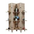 Tunearary Outdoor Sycamore Wood Foldable Screen with Shelves, 4 Panels Tunearary Outdoor Sycamore Wood Foldable Screen with Shelves, 4 Panels