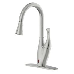 FLOW  X Series Single-Handle Pull-Down Sprayer Kitchen Faucet with Motion Sensor in Brushed Nickel