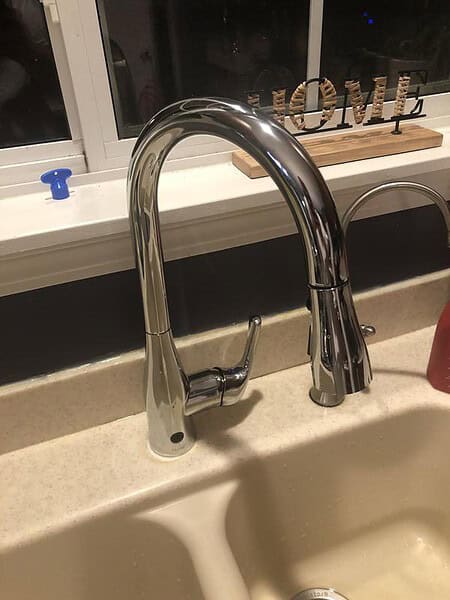FLOW X Series Single-Handle Pull-Down Sprayer Kitchen Faucet with Motion Sensor in Brushed Nickel FLOW X Series Single-Handle Pull-Down Sprayer Kitchen Faucet with Motion Sensor in Brushed Nickel
