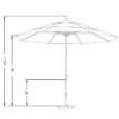 California Umbrella GSCU118302-F32-DWV 11 ft. Aluminum Collar Tilt Double Vented Patio Umbrella in Black Olefin California Umbrella GSCU118302-F32-DWV 11 ft. Aluminum Collar Tilt Double Vented Patio Umbrella in Black Olefin