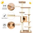 ANGELES HOME M74-8PS31 69 in. Tall Brown Sleep and Play Cat Tree ANGELES HOME M74-8PS31 69 in. Tall Brown Sleep and Play Cat Tree