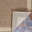 Couristan Recife Wicker Stitch Cocoa-Natural 9 ft. x 9 ft. Round Indoor/Outdoor Area Rug
