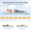 Costway Blue 4 in. Gel-Infused Memory Foam Mattress Topper Ventilated Bed Pad Queen