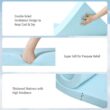 Costway Blue 4 in. Gel-Infused Memory Foam Mattress Topper Ventilated Bed Pad Queen