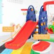 Costway TY325113+ 3 in 1 Junior Children Climber Slide Swing Seat Basketball Hoop Playset Backyard Costway TY325113+ 3 in 1 Junior Children Climber Slide Swing Seat Basketball Hoop Playset Backyard